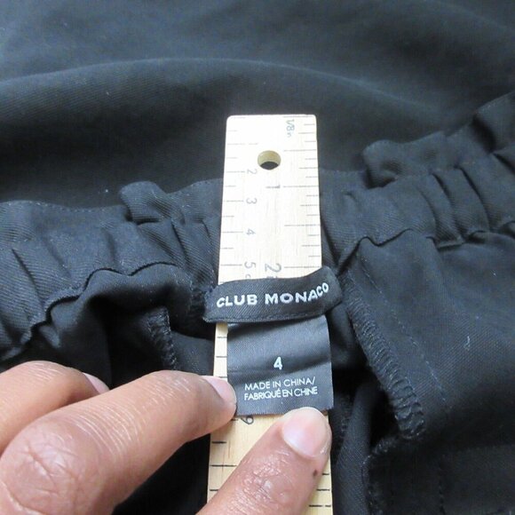 Club Monaco Dress Pants Trousers Women 4 Black Straight Leg High Rise Casual 306 - Picture 3 of 9